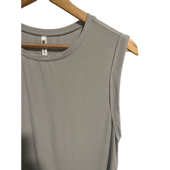Fabletics Mens Gray Sleeveless Athletic Shirt Small Crew Neck Gym - Picture 4 of 9